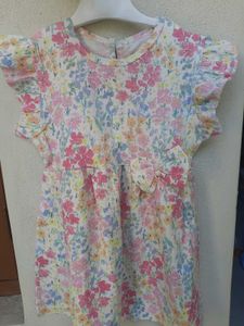 Floral Print Dress with Bow