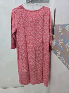 Pink Floral Print Kurta