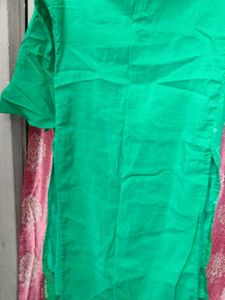 embroidery green suit set