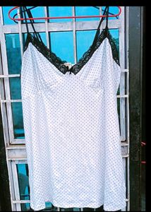 Polka Dot Cami Dress with frill panty