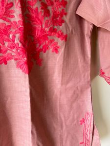 [NEW] Embroidered Pink Kurta | From BLR exhibition