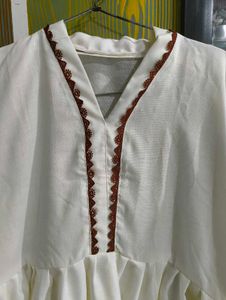 Elegant White Printed Kurta