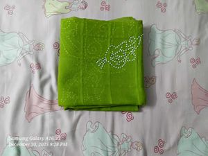 Green Embellished Saree