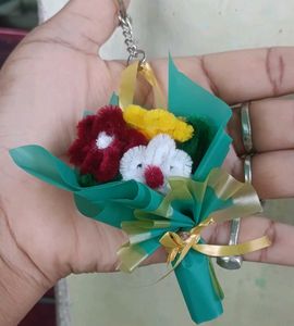 Miniature Flower Bouquet Keychain