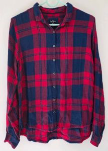 Pepe Jeans Red & Blue Plaid Button-Up Shirt