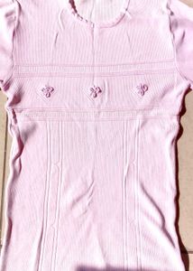 Cute Pink Long Sleeve Top