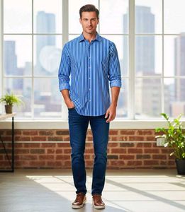 Striped Blue Shirt
