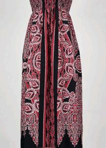Bohemian Paisley Print Maxi Dress