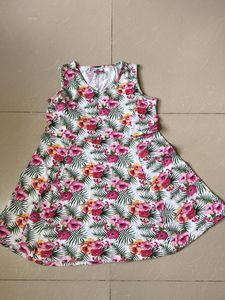 Beautiful Floral Print Sleeveless Dress