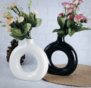 Ceramic Donut Vases Set of 2