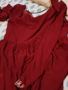 Floral embroidered high slit kurta with Plazzo
