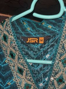 Elegant Teal Kurta with Intricate Design