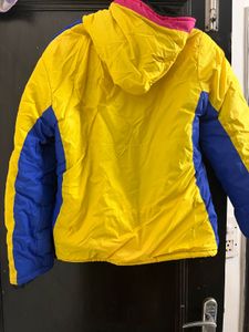 Yellow Floral Winter Jacket