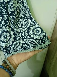 bell sleeve ethnic Printed short Kurta cotton