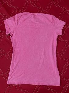 Pink "Just For" Rhinestone T-Shirt