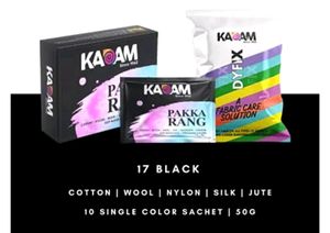 Kadam Fabric Dye. Set Of 4 Packets, Each 5 Gms. For Fabric Dyeing. Includes Plastic Apron And Gloves