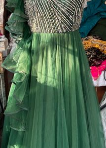 Elegant Green Sequined Gown