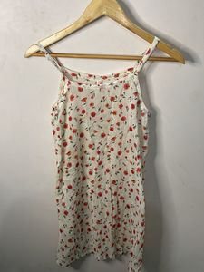 Cute Floral Print Tank Dress