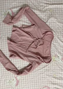 pink cardigan