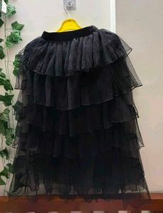 Black Tiered Tulle Skirt