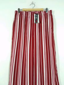 Red White Striped Plazzo