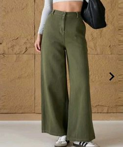 Olive Green Wide Leg Pants