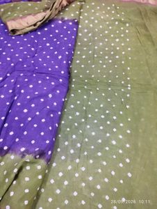 No Use pure cotton bandhini saree.