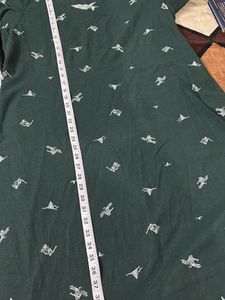 Green Bird Print Dress