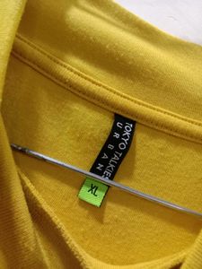 Mustard Yellow Mock Neck Cropped Top