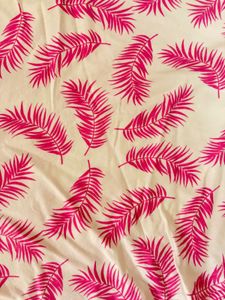 Pink Leaf Print Top