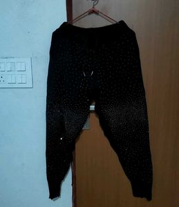 Embellished Black Joggers