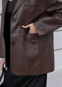 NewMe Faux Leather Blazer Jacket