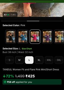 Vibrant pink  Tiered Mini Dress