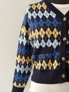 Argyle Knit Cardigan