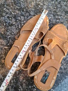 Ziano Tan Laser-Cut Sandals