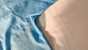Men's Blue Cotton Kurta