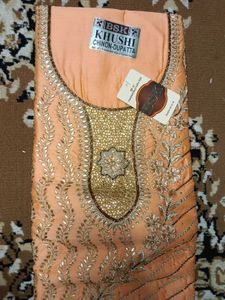 Peach Embellished Salwar Kameez