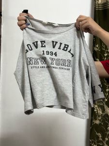 h&m shoulder tee