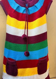 Colorful Striped Knit Dress
