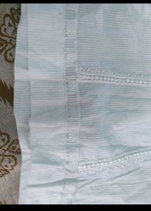 Chic White Embroidered Kurta Top
