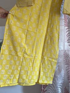 Yellow Printed Kurti buy 1get1