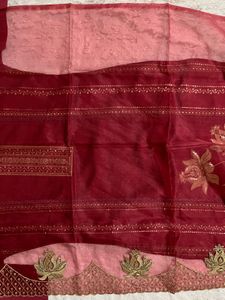 Desi Embroidered sequence, Lotus Kurti set