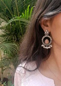 Elegant Oxidized Silver Jhumka Earrings 🖤