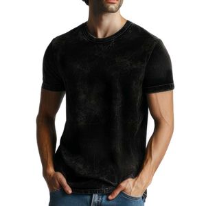 KoolYug Black Acid Wash T-Shirt