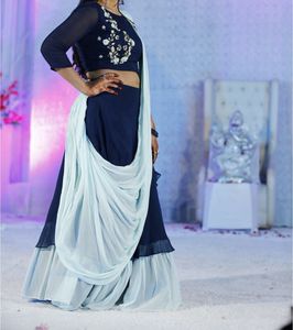 Elegant Navy Blue Lehenga Choli