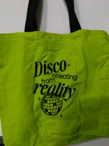 Retro Disco Tote Bag with Bottle pocket