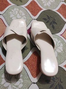 Cream Slip-On Sandals