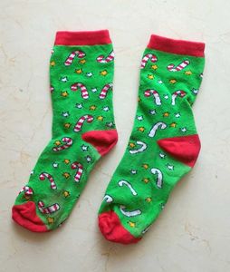 New Festive Christmas green Socks free size