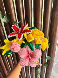 Handmade Pipe Cleaner single Flowers