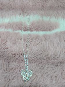 Sparkling Butterfly Pendant Necklace